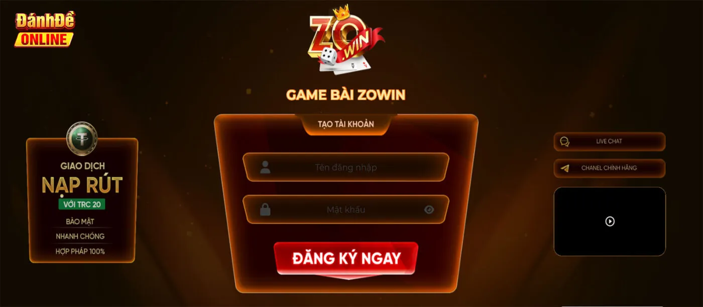 ZOWIN – Trang ghi số đề trực tuyến 1 ăn 100